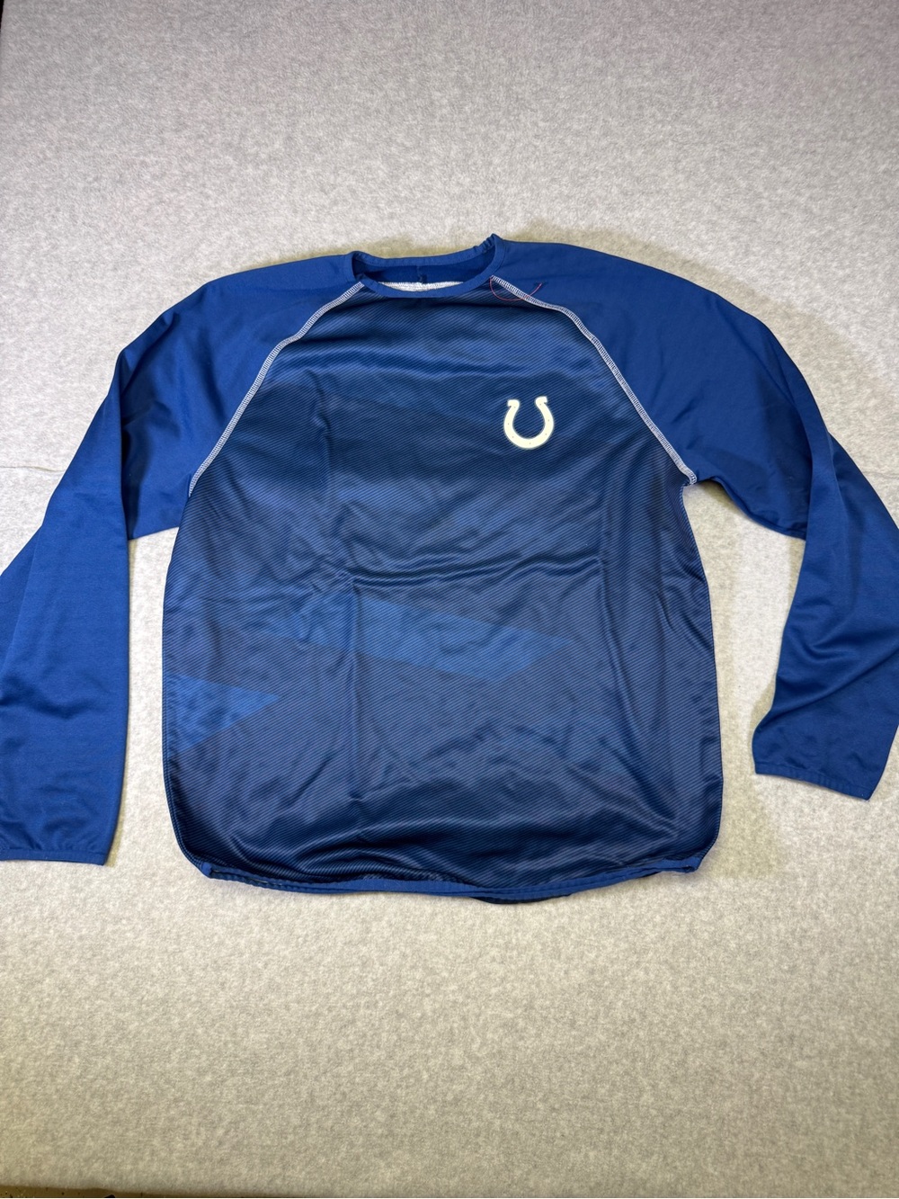 Majestic Indianapolis Colts Blue Striped long sleeve shirt logo cool base
